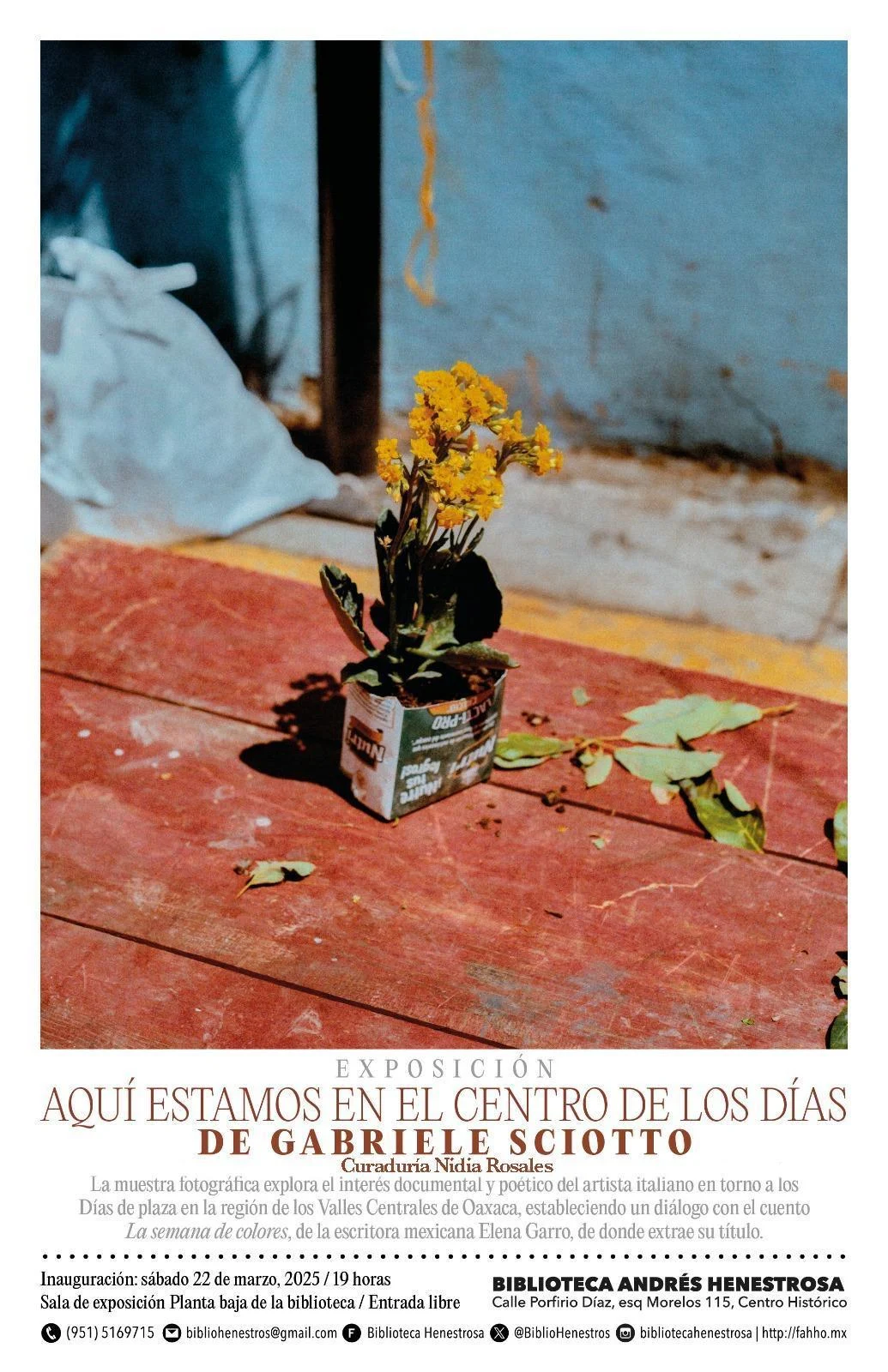 Aquí estamos en el centro de los días — registro 01